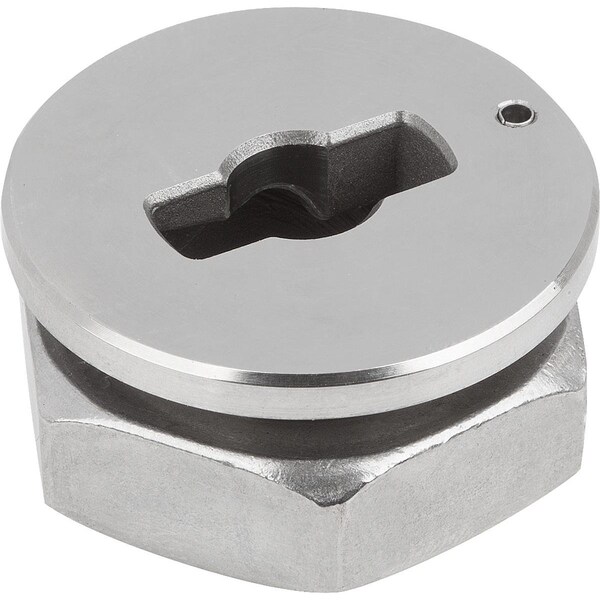 Clamping Plate For Quarter-Turn Clamp Loc, Form:A Superimposed, D=5, Stainless Steel Bright